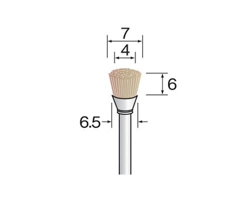 山羊毛ブラシカップ　ソフト　白　（５個）