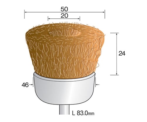 真鍮ブラシ　カップ型　Φ50×24ｍｍ