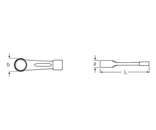 61-3943-97 打撃メガネレンチ 41mm 8-41 【AXEL】 アズワン