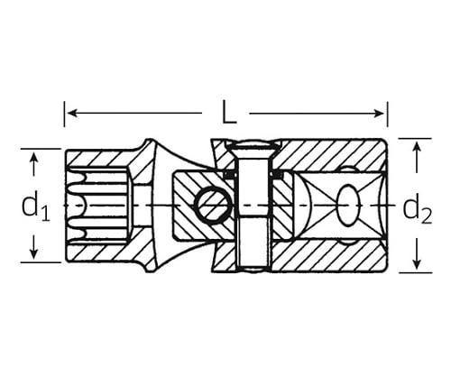 61-3951-90 （３／８ＳＱ）ユニフレックスソケット （０２０７００１０