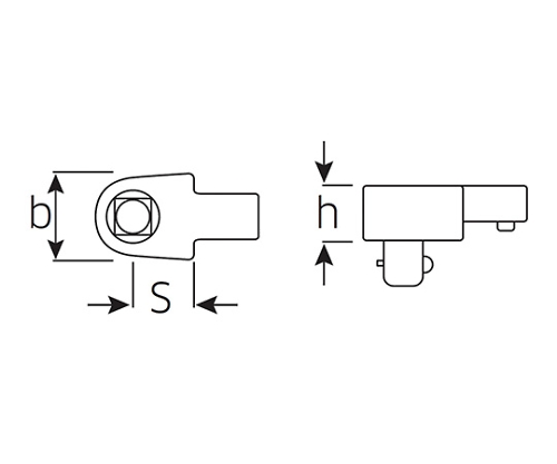 61-3963-87 トルクレンチ差替ヘッド（１／４”スクエア