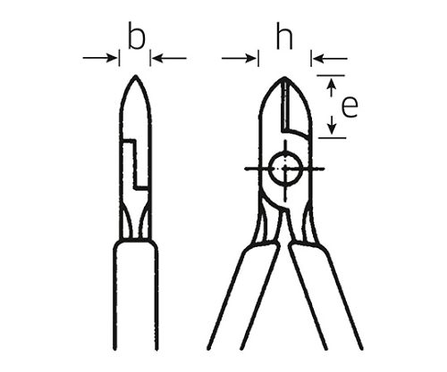 61-3980-10 斜ニッパー （６６００６１４５） 6600 6 145 【AXEL