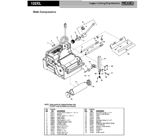 RIDGID アーバー 122XL用/13163-