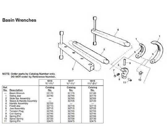 Ｅ－９６０　ベースンレンチピン