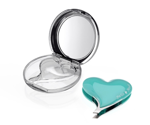 ハート型ピンセット（ターコイズ）