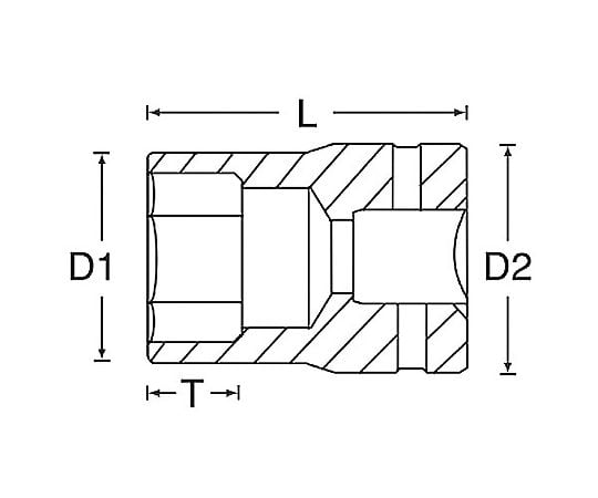 ソケット（６角棒）　３／８ＤＲ　１３ｍｍ