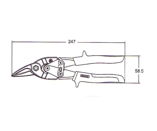 61-4116-36 スニップ 102 右＆直線切り 10504310N 【AXEL】 アズワン