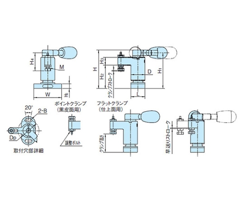 スイングクランプ　QLSWC100L-NP