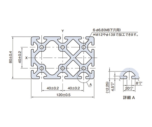 ストラットプロファイル　SPH12080N