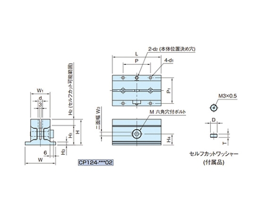 外形クランプ（ブロックタイプ）　CP124-03202