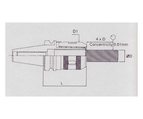 取扱を終了した商品です］ミーリングチャック Φ20×Φ52×80ｍｍ PRH-BT40