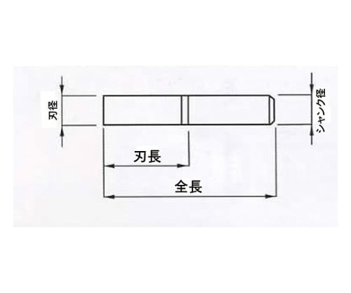 61-4269-31 超硬スクエアエンドミル ６ｍｍ ２枚刃 Ｖシリーズ PRV