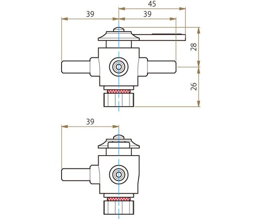 61-4378-59 PFA3方バルブ 10φ F-2006-003 【AXEL】 アズワン