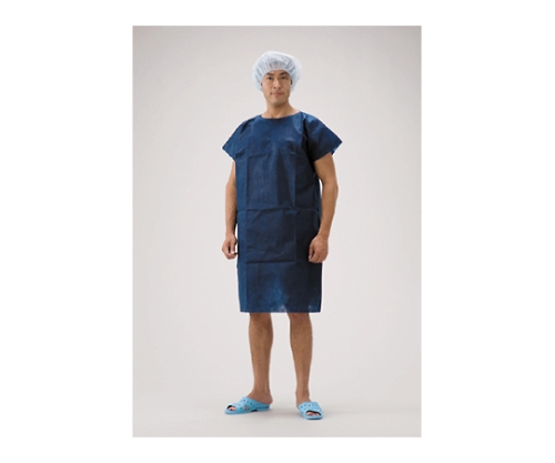 検査用ガウン かぶり 濃紺 L 小袋(10枚入)