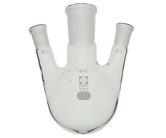 61-4405-88 共通摺合三口丸底フラスコ 200mL 005360-15200