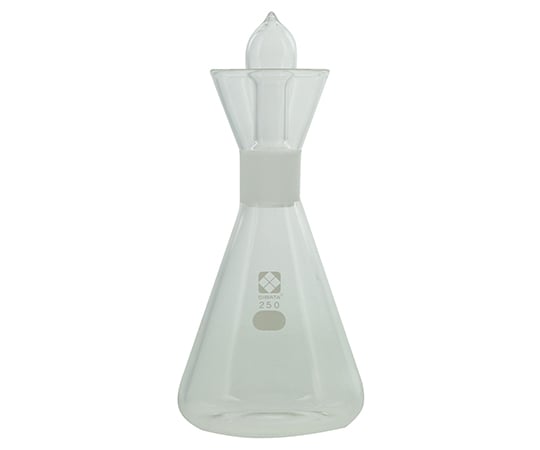 61-4408-87 よう素フラスコ 栓付 250mL 010640-250
