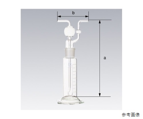 共通摺合ガス洗浄びん　中管　ドレッセル式　250mL用　014630-2501