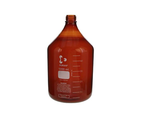 ねじ口びん（メジュームびん）　茶褐色　びんのみ　5L　017210-50004