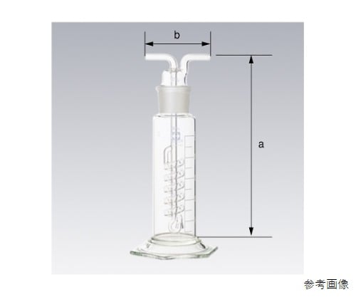 共通摺合ガス洗浄びん　ウォルター式　500mL　014610-500