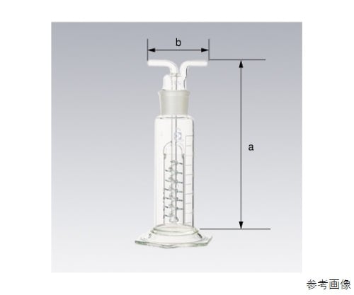 61-4424-62 共通摺合ガス洗浄びん 市瀬式 500mL 014620-500 【AXEL