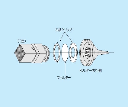 61-4430-88 ろ紙ホルダー C-30型 080050-3553 【AXEL】 アズワン