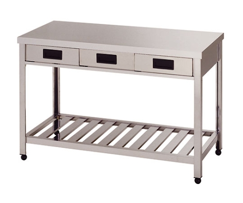 片面引出し付作業台スノコ板付 1800×750×800