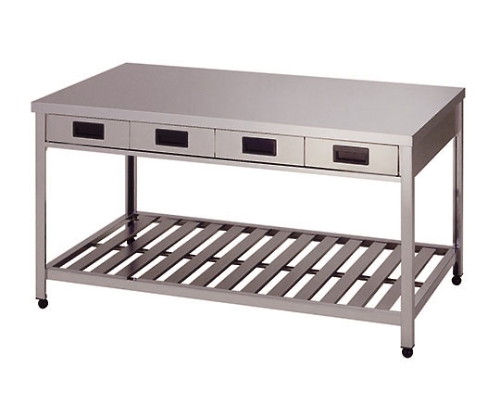 両面引出し付作業台スノコ板付 1800×750×800