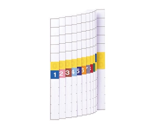 カラーナンバー見出し紙<ロングタイプ・TD2桁> 1組（100枚入）