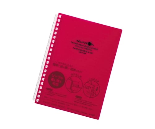 AQUA DROPs ツイストリング・ノート 3赤 N-1669