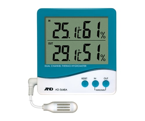 デュアルチャンネル温湿度計 校正証明書付