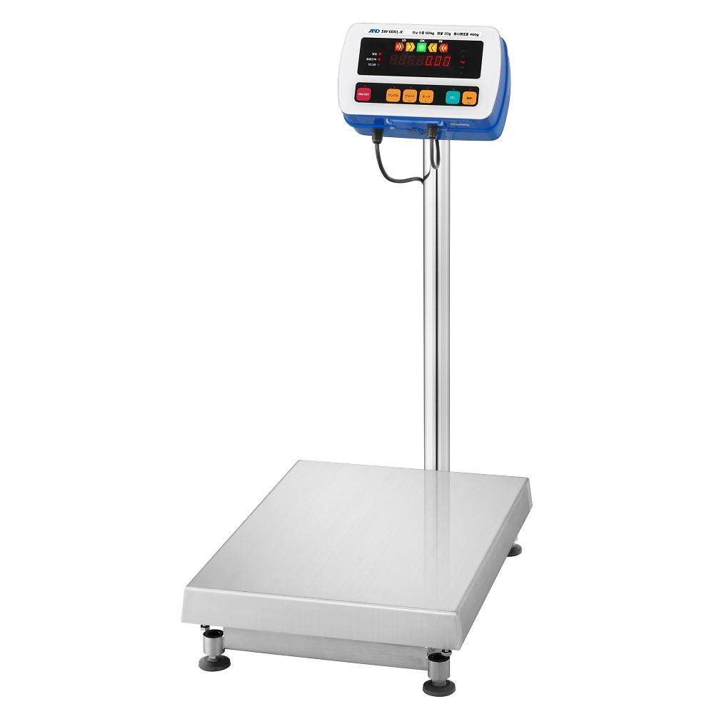 検定付きはかり 防塵・防水台はかり SW-Kシリーズ  ひょう量:60kg 最小表示:20g  　SW-60KL-K