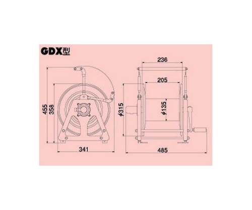 ガスリール ホース付 30M GDX-30