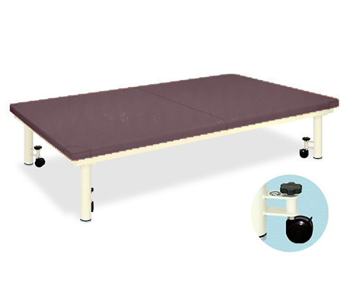 Platform Bed with caster W100 x L190 x H35cm Brown TB-945