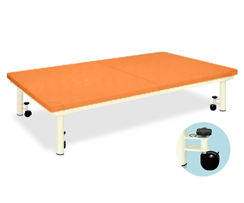Platform Bed with caster W100 x L190 x H50cm Orange TB-945