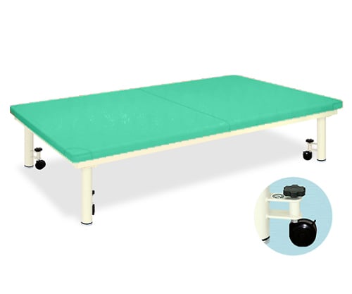 Platform Bed with caster W120 x L180 x H35cm Light-green TB-945