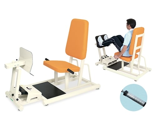 レッグプレスDXⅡ 座幅45(全幅60)×奥行135×座高32/42(全高107)cm オレンジ