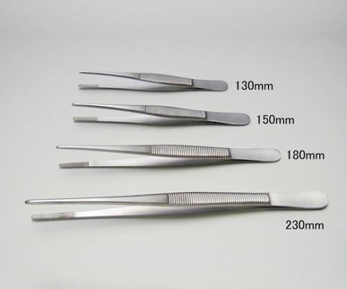 外科用ピンセット 有鈎 小波180mm(併式)