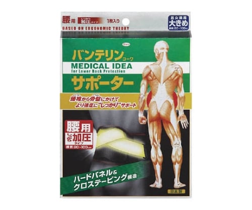 バンテリンサポーター 腰しっかり加圧タイプ大きめサイズ(ブラック) 1個入
