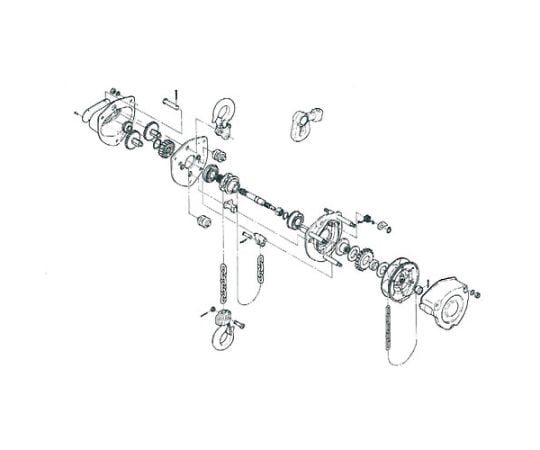 チェーンブロック キトーマイティM3形 CB005用部品 上フック1式