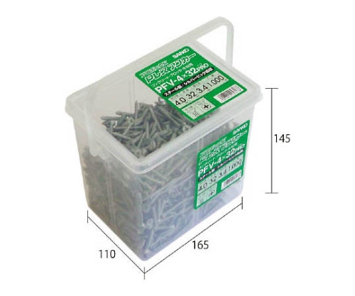 テクノ PレスアンカーPPV-PROボックス スチール製 1000セット入