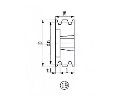 ブッシングプーリー SPB 112mm 溝数4