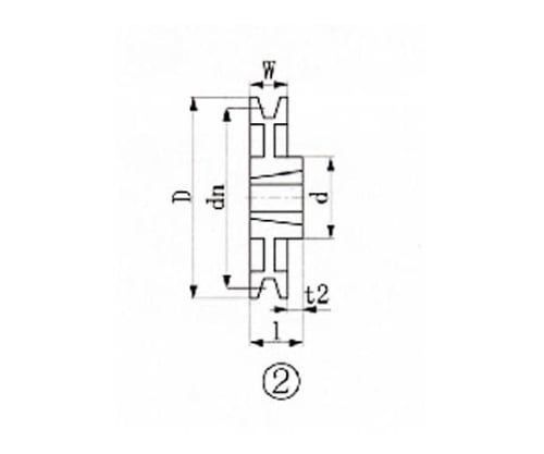 ブッシングプーリー SPB 200mm 溝数10