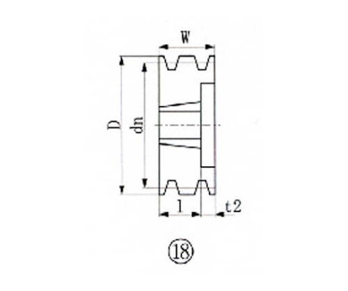 61-5780-86 ブッシングプーリー SPB 212mm 溝数4 SPB2124 【AXEL