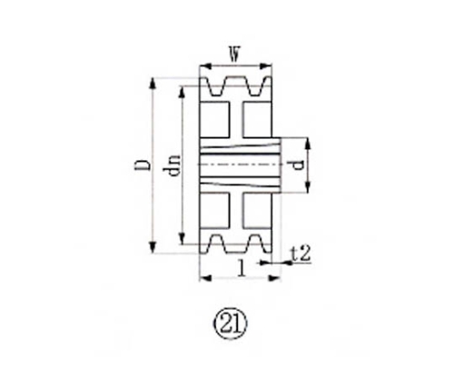 ブッシングプーリー SPB 300mm 溝数4