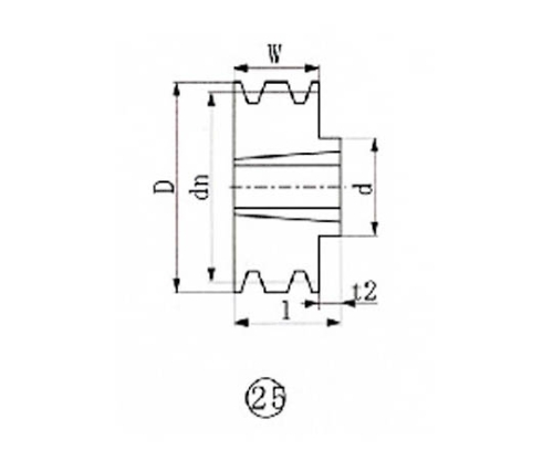ブッシングプーリー SPC 280mm 溝数3