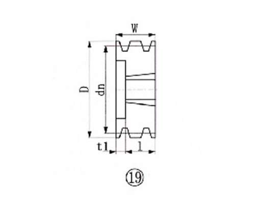 ブッシングプーリー SPZ 125mm 溝数6