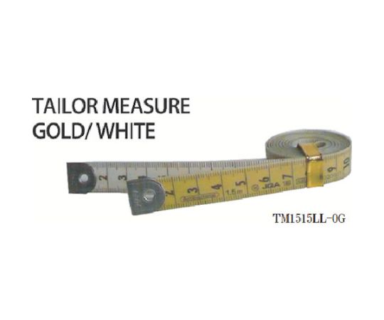 テーラーメジャー1.5m 0点 白/ゴールド TM1515LL-0G