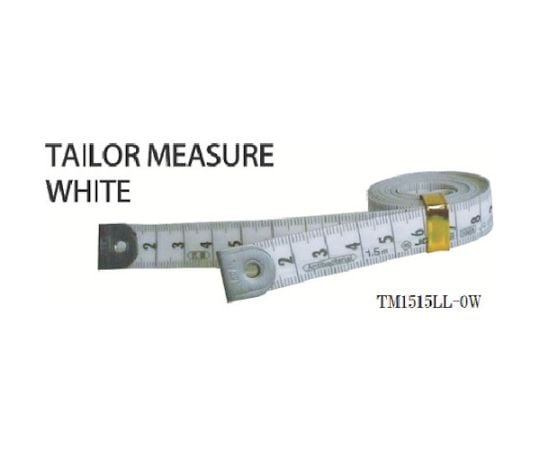 テーラーメジャー1.5m 0点 白/白 TM1515LL-0W