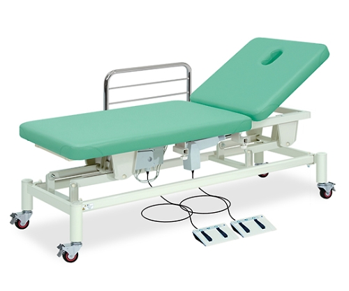 有孔F型キャスター付2M電動ベッド 幅65×長さ190×高さ45～83cm 黒