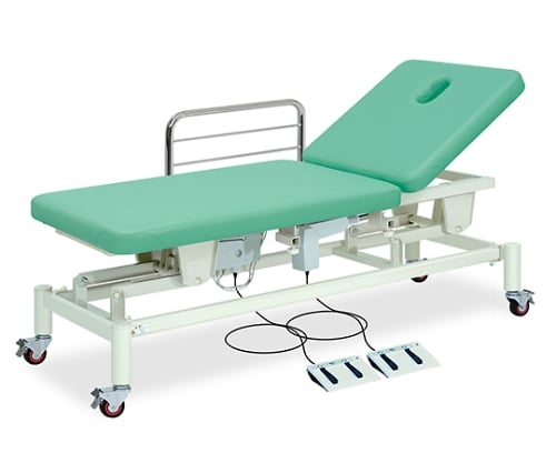 有孔F型キャスター付2M電動ベッド 幅70×長さ180×高さ45～83cm 抹茶